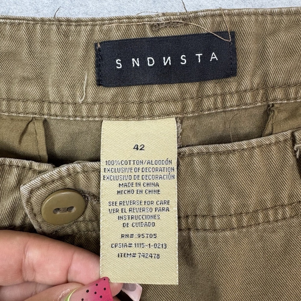 SNDNSTA Mens 42 Chino Shorts Brown Cotton Utility Gorpcore Outdoor Cargo 742478 - Picture 2 of 10
